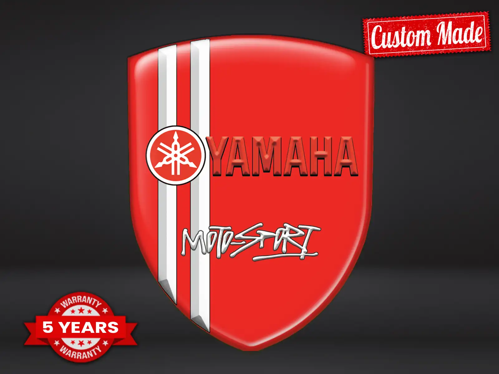 Yamaha Badge Résine Design Premium Étiquettes Auto Supérieures